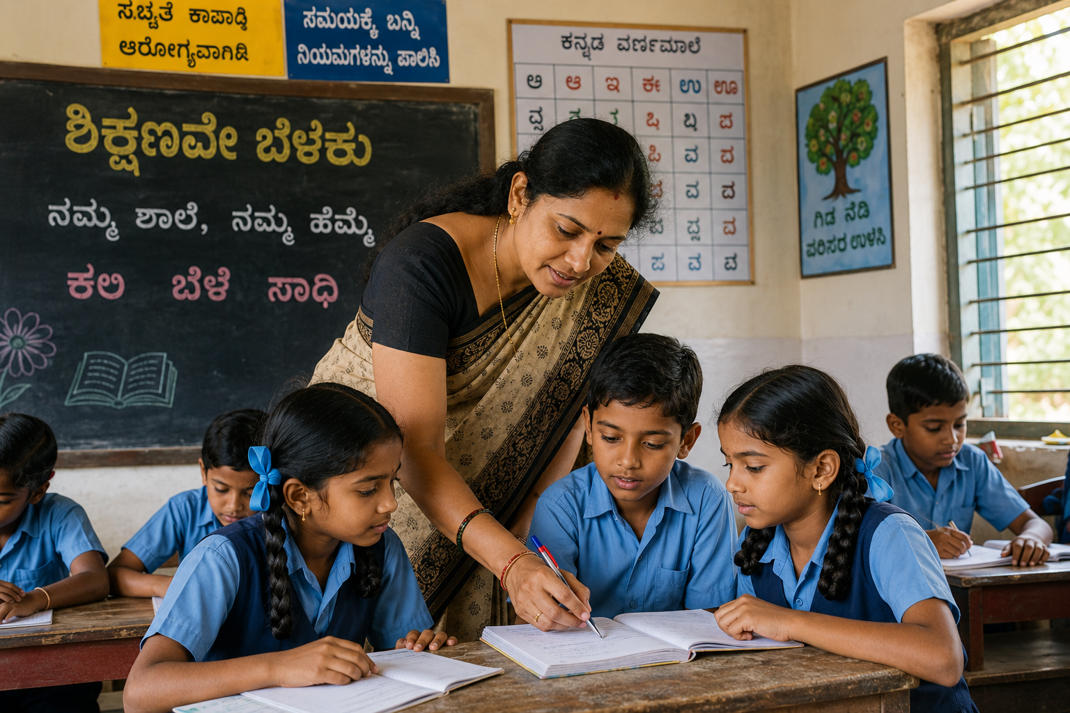 Children in a classroom
