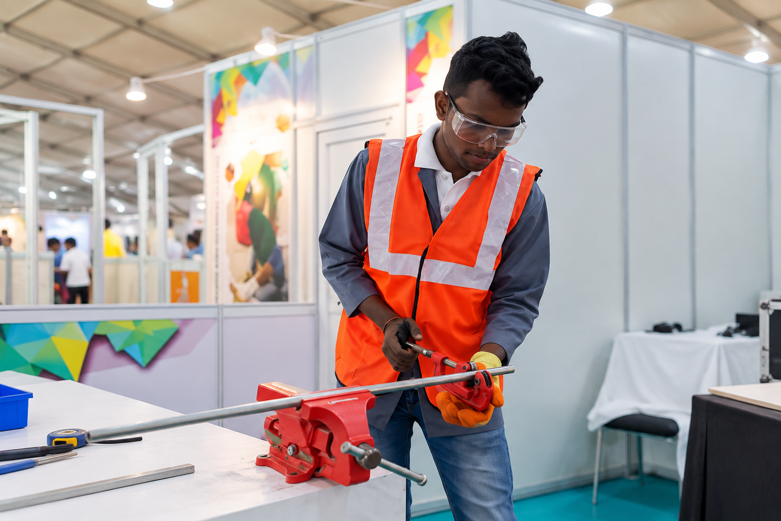 Youth attending a job-oriented skill training session